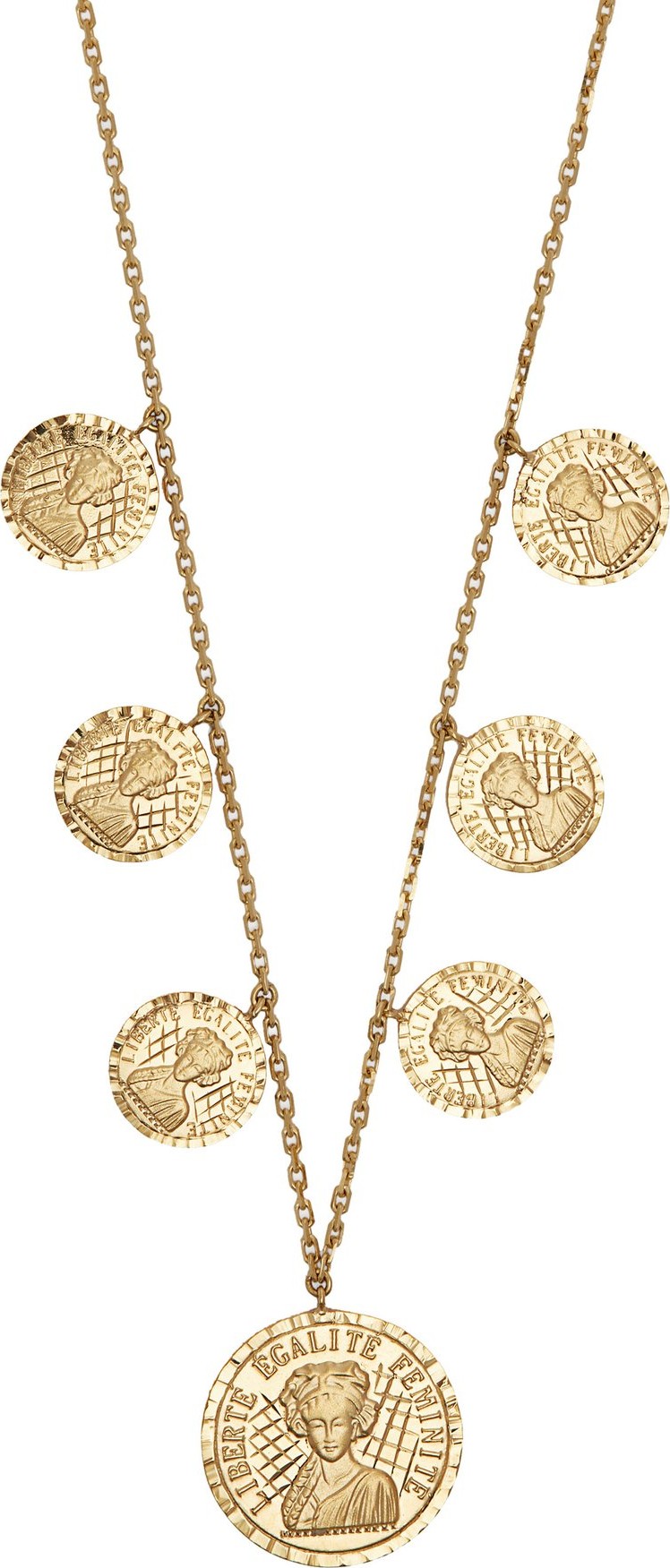 Anissa Kermiche Louise D'Or 18kt gold coin necklace