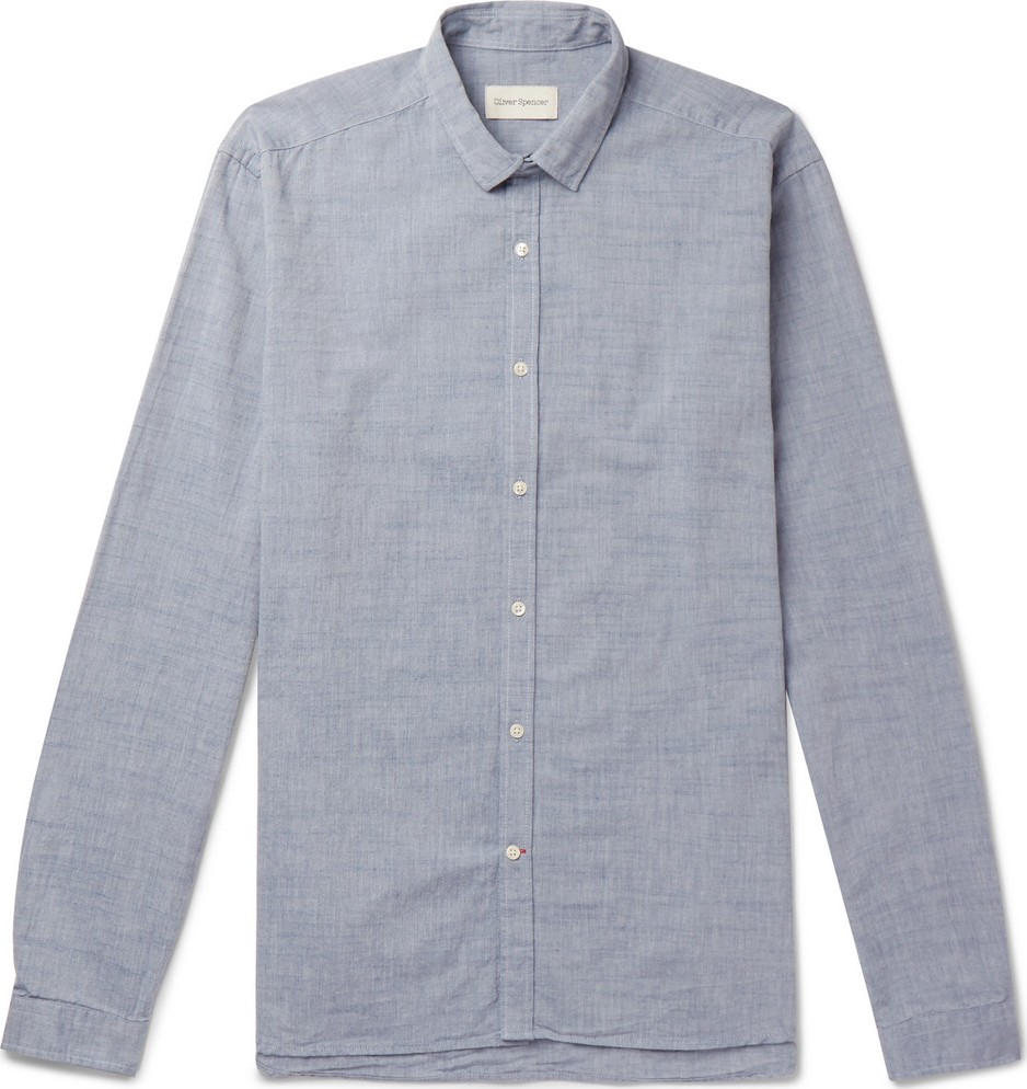 Oliver Spencer Clerkenwell Slim-Fit Cotton-Chambray Shirt