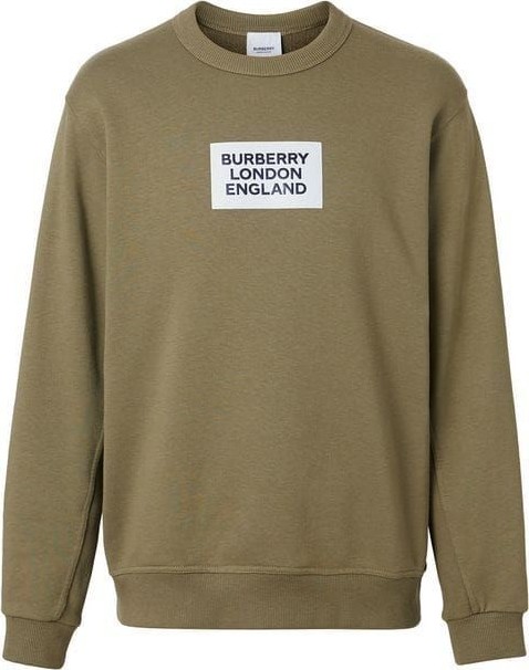 Burberry London England Logo Print Cotton Sweatshirt
