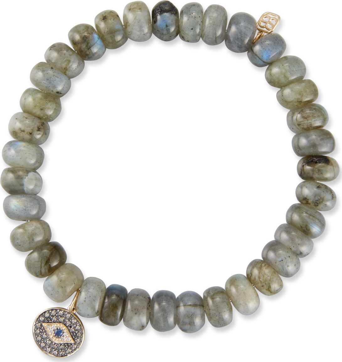Sydney Evan 14k Rondelle Bracelet w/ Eye Medallion
