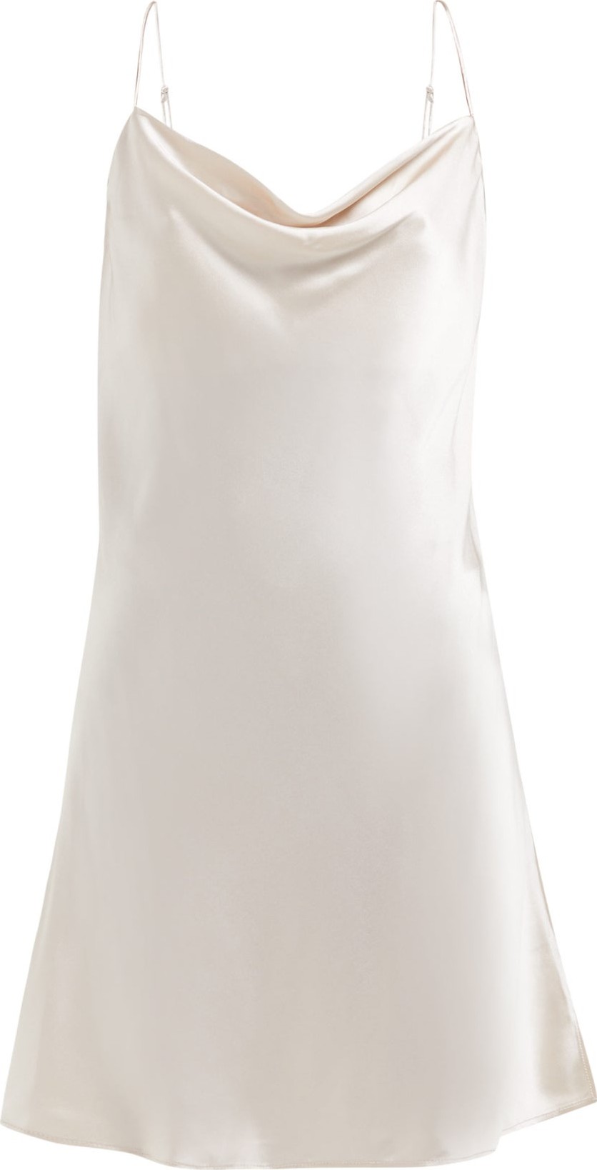 SKIN Silk-blend satin slip dress