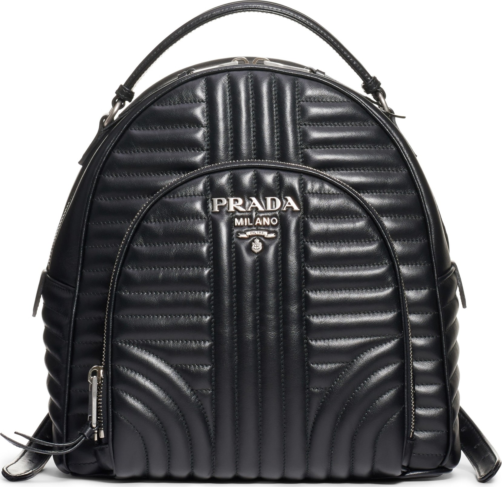 Prada Impunture Leather Backpack