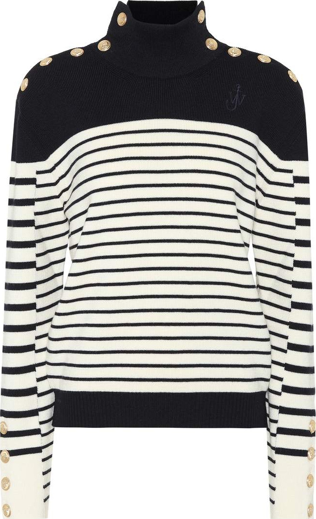 J.W.Anderson Embellished striped wool sweater