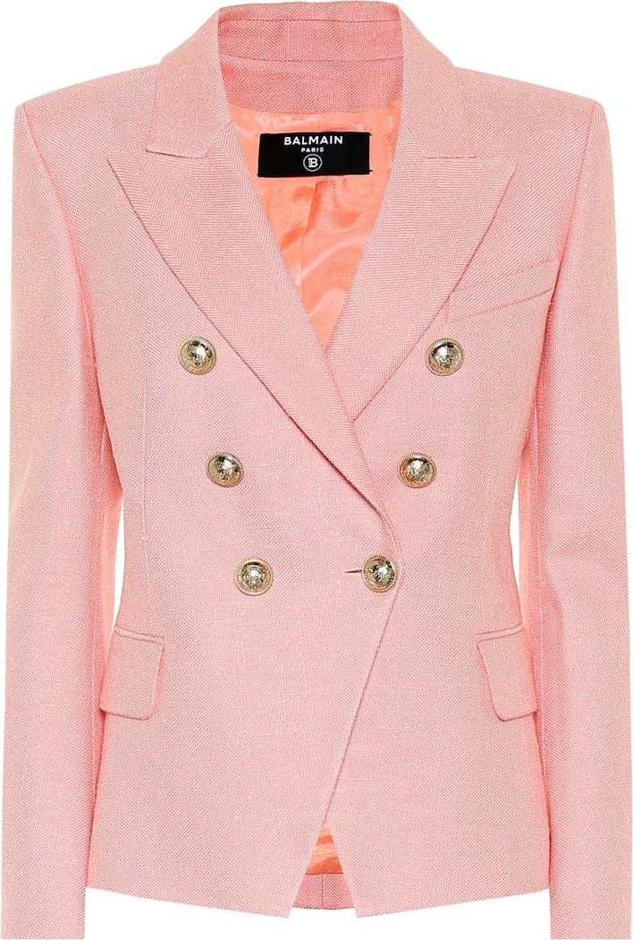 Balmain Double-breasted twill blazer