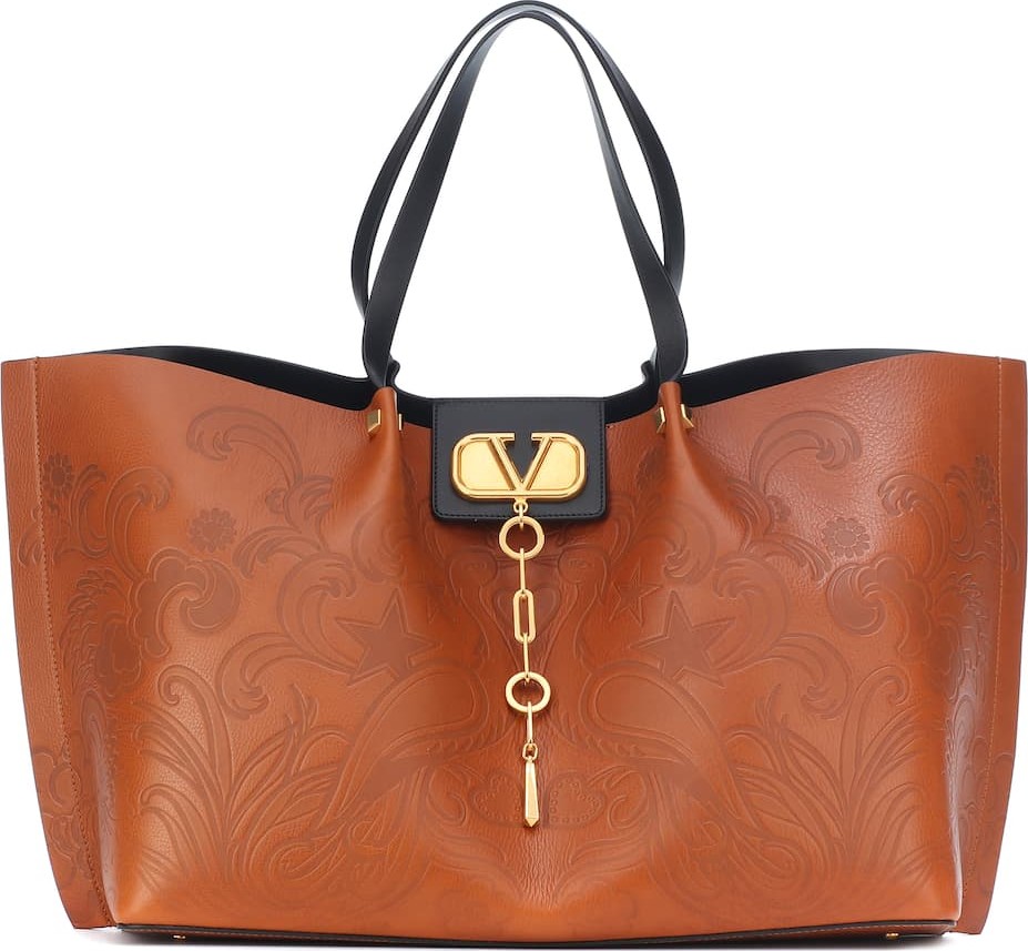 Valentino Valentino Garavani Large Go Logo Escape leather shopper