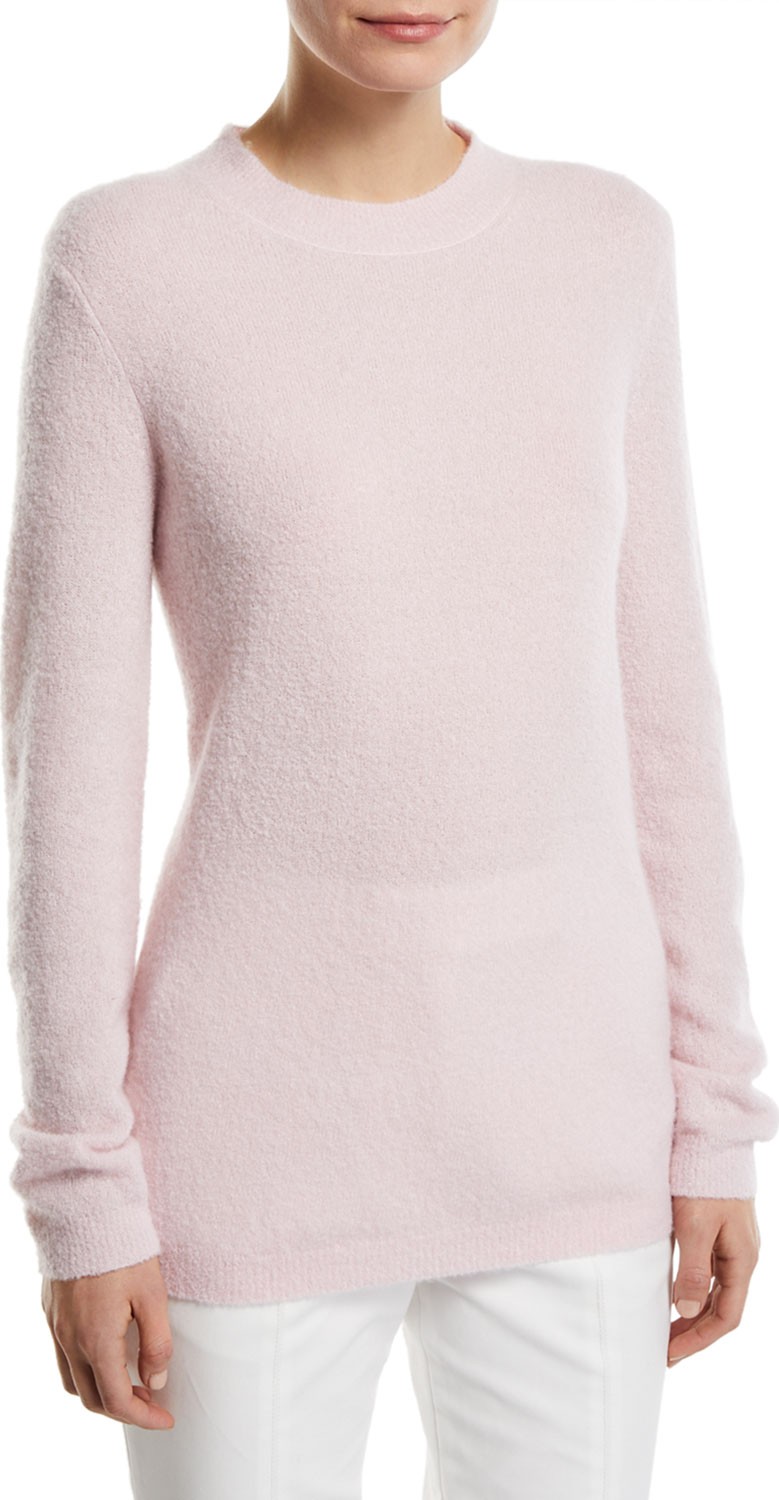 Gabriela Hearst Harius Fluffy Cashmere/Silk Crewneck Sweater