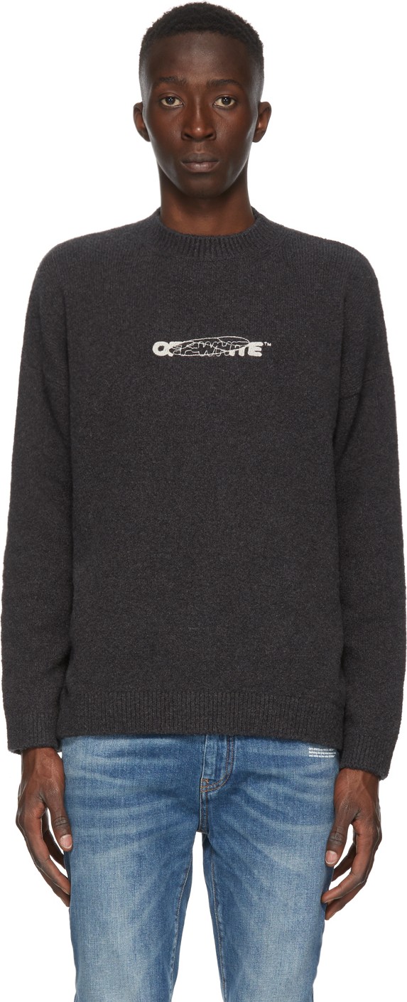 Off White Black Barrel Worker Sweater