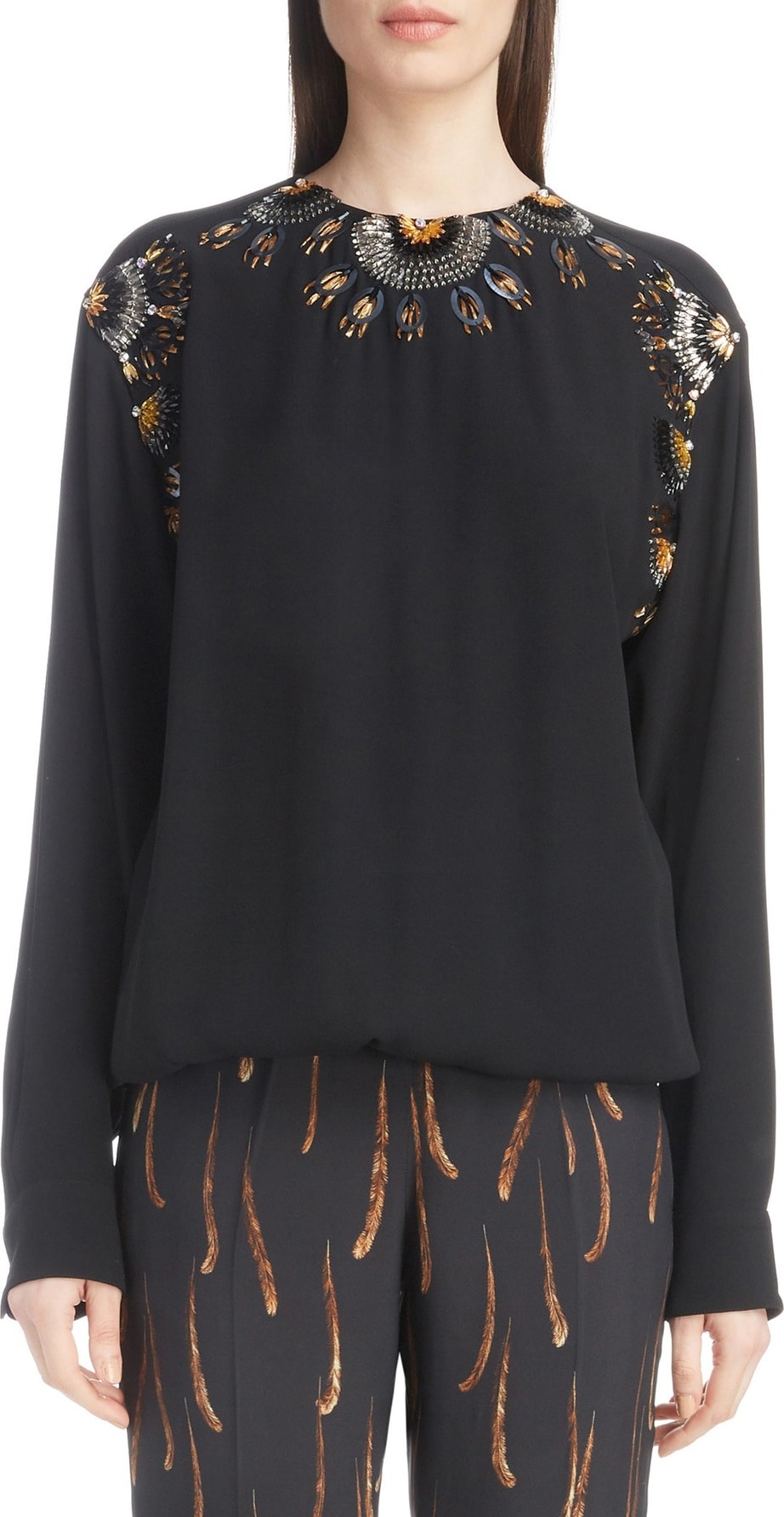 Dries Van Noten Starburst Embellished Blouse