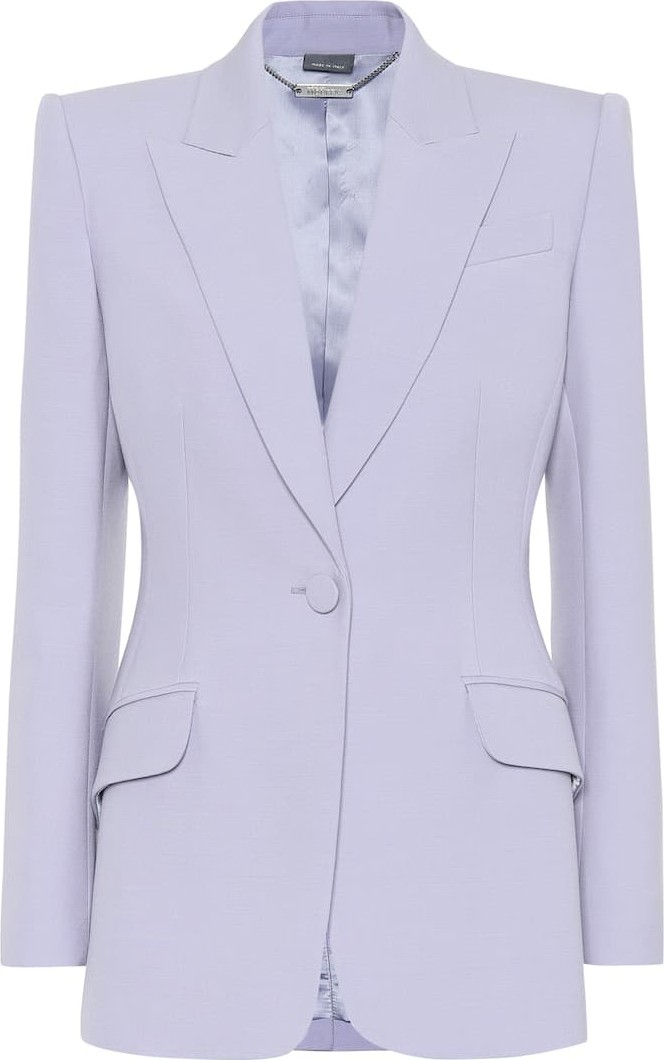 Alexander McQueen Wool and silk-blend blazer