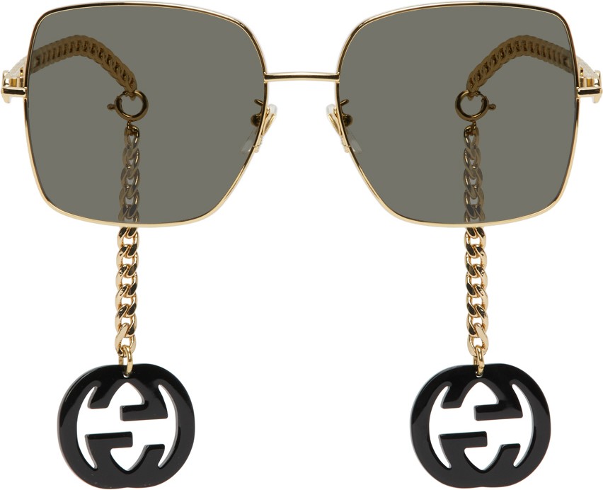 Gucci Gold & Black GG0724S Sunglasses