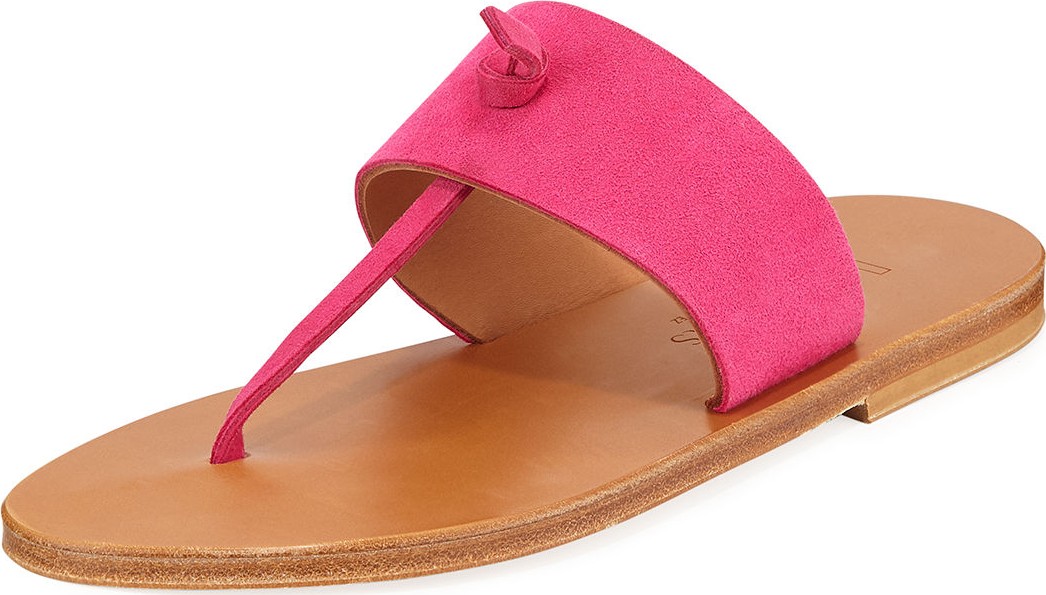 K. Jacques Shambala T-Strap Suede Sandals