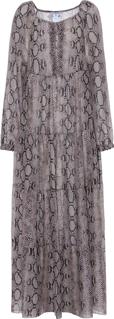 Stella McCartney Printed cotton and silk maxi dress
