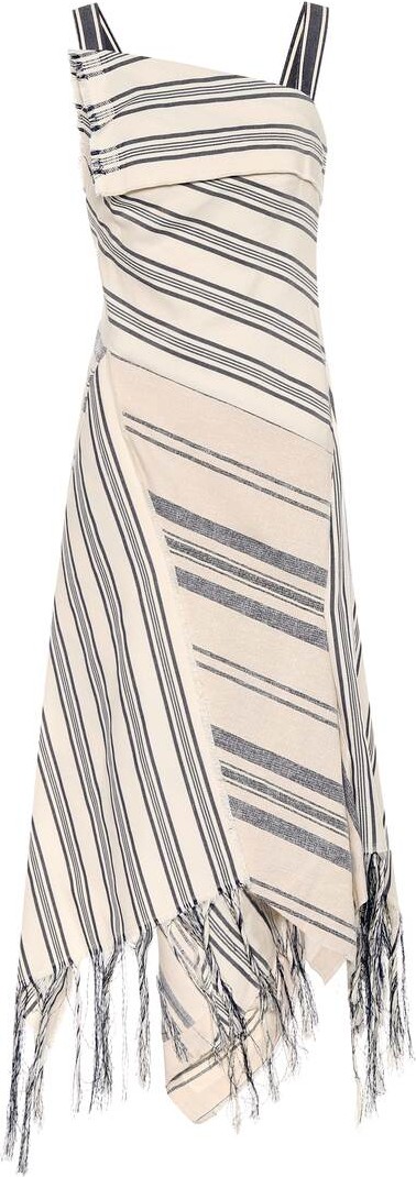 Monse Fringed stripe dress