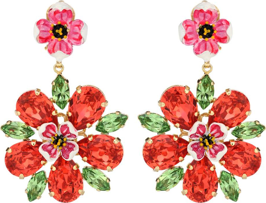 Dolce & Gabbana Crystal clip-on earrings