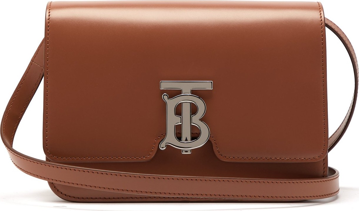 Burberry London England TB monogram leather cross-body bag