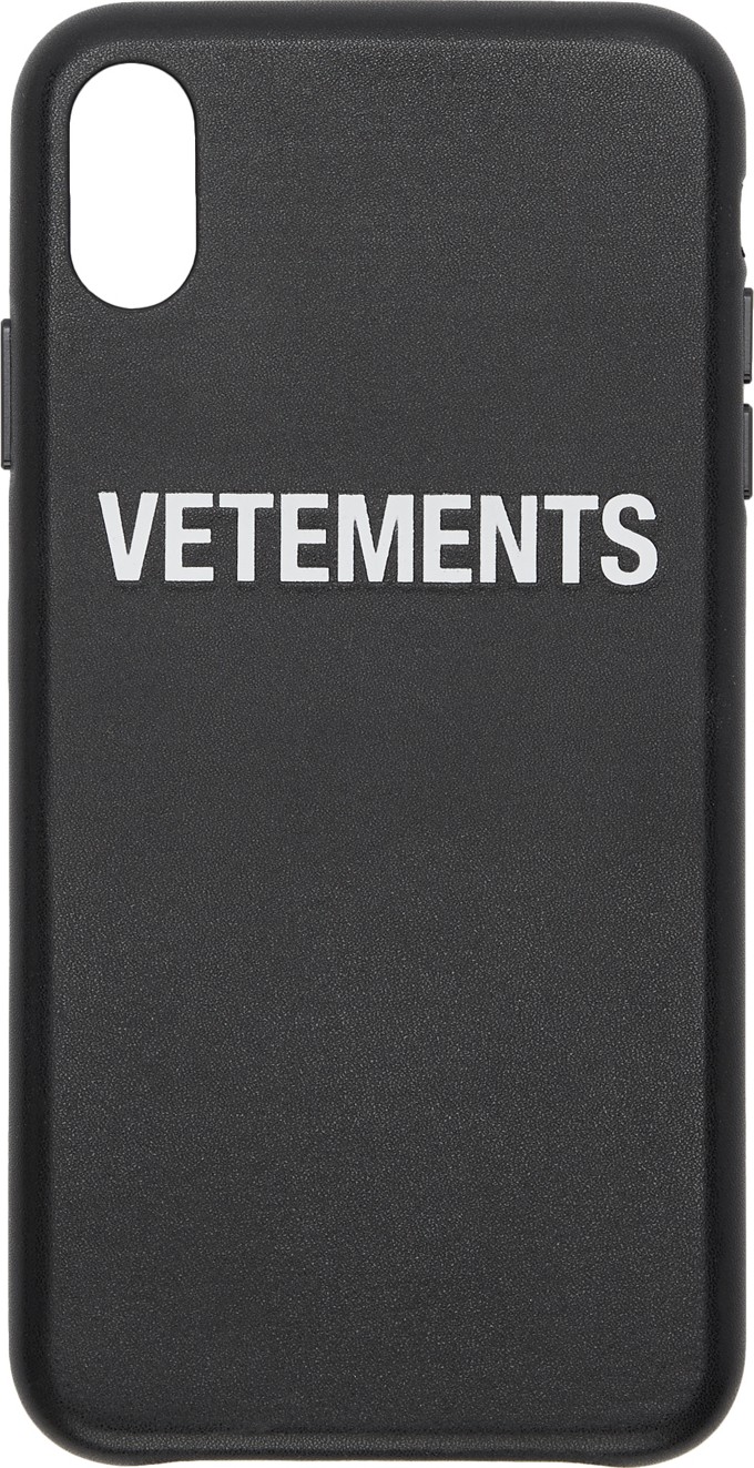 Vetements Black Logo iPhone XS Max Case