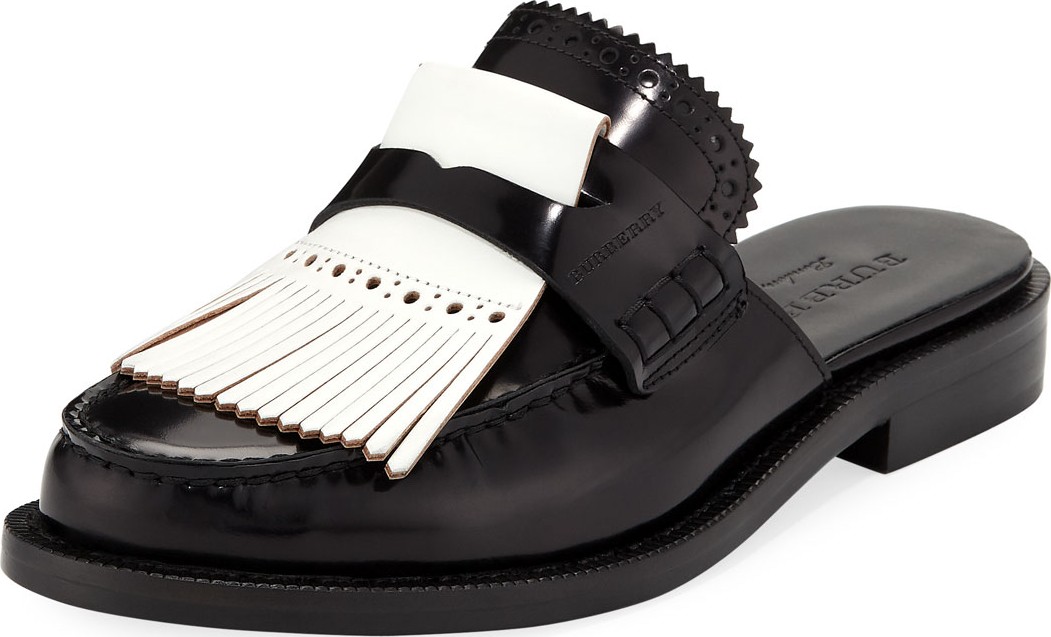 Burberry London England English Icons Fringe Loafer Mule