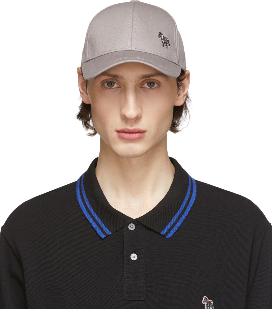 Ps By Paul Smith Grey Zebra Cap