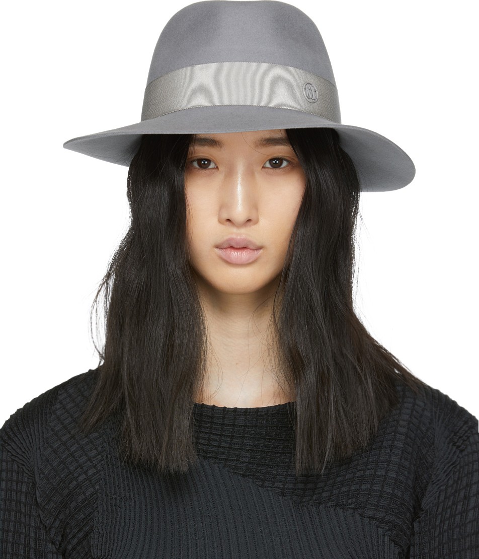 Maison Michel Grey Felt Henrietta Hat