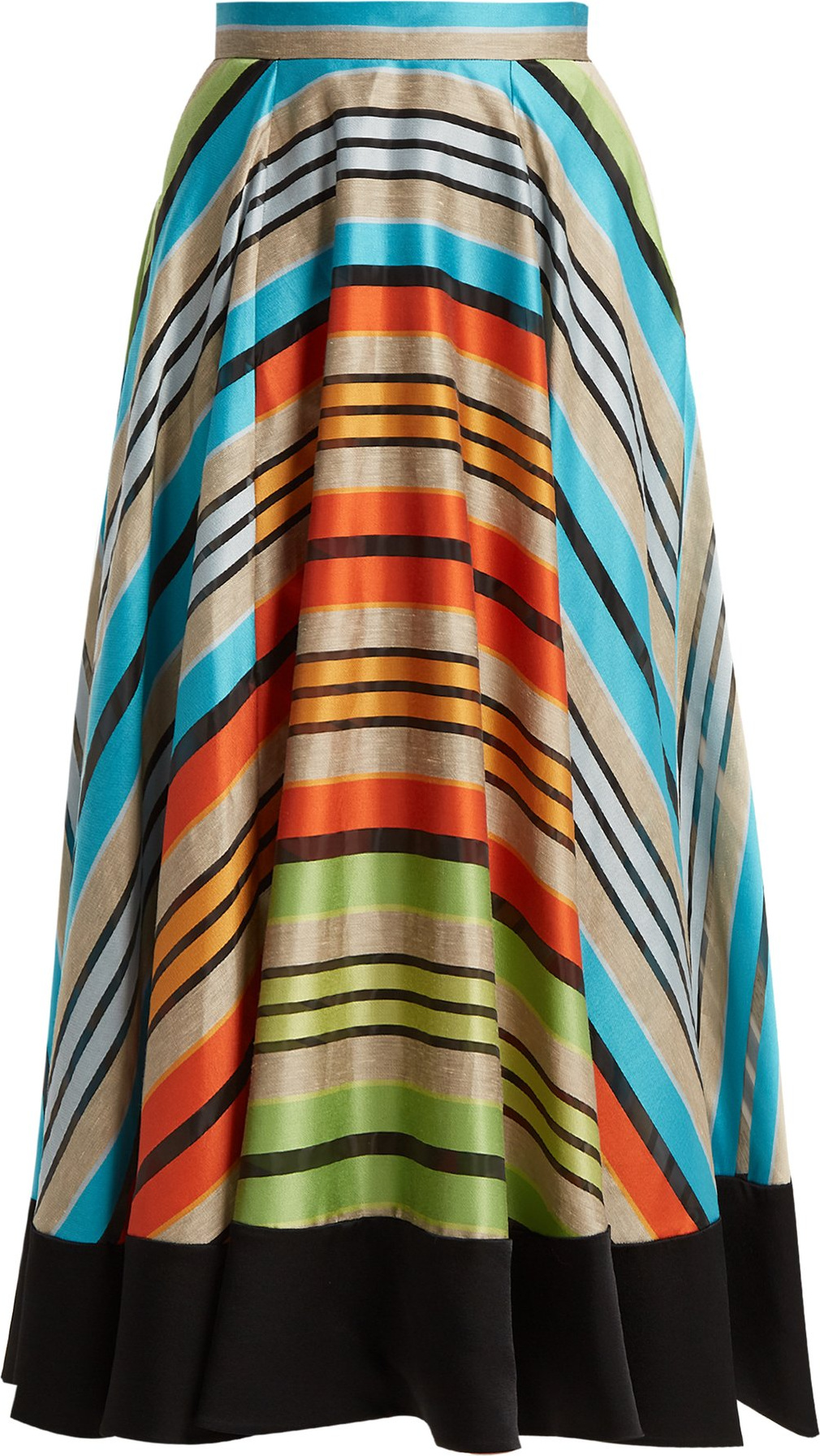 Mary Katrantzou Alice striped organza skirt