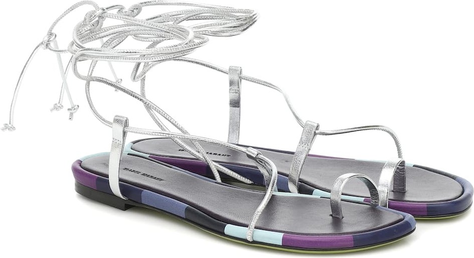 Isabel Marant Jeiro metallic leather sandals