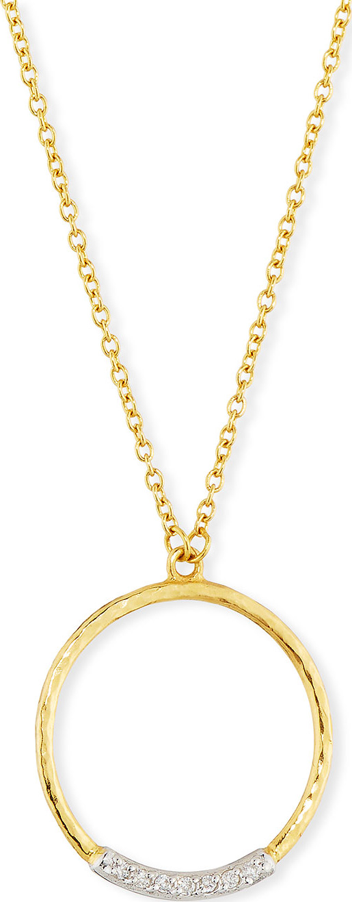 GURHAN Delicate Geo Diamond Pavé Pendant Necklace