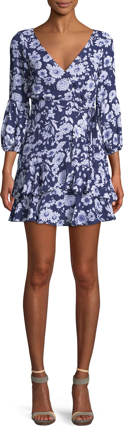 LIKELY Casimira Floral-Print Flounce Dress