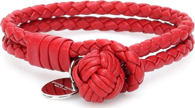 Bottega Veneta Knot intrecciato leather bracelet