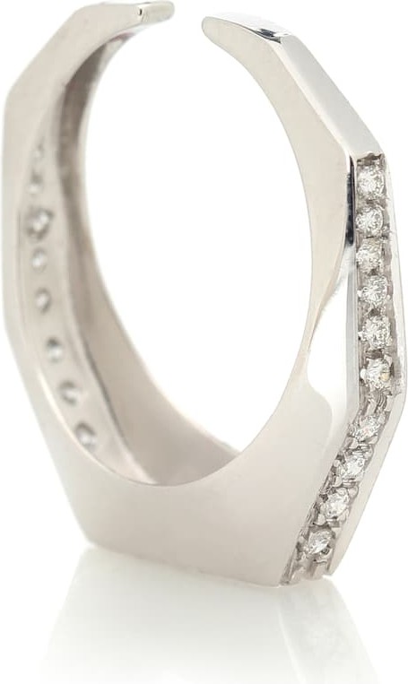Eera Sabrina 18kt white gold ear cuff with diamonds