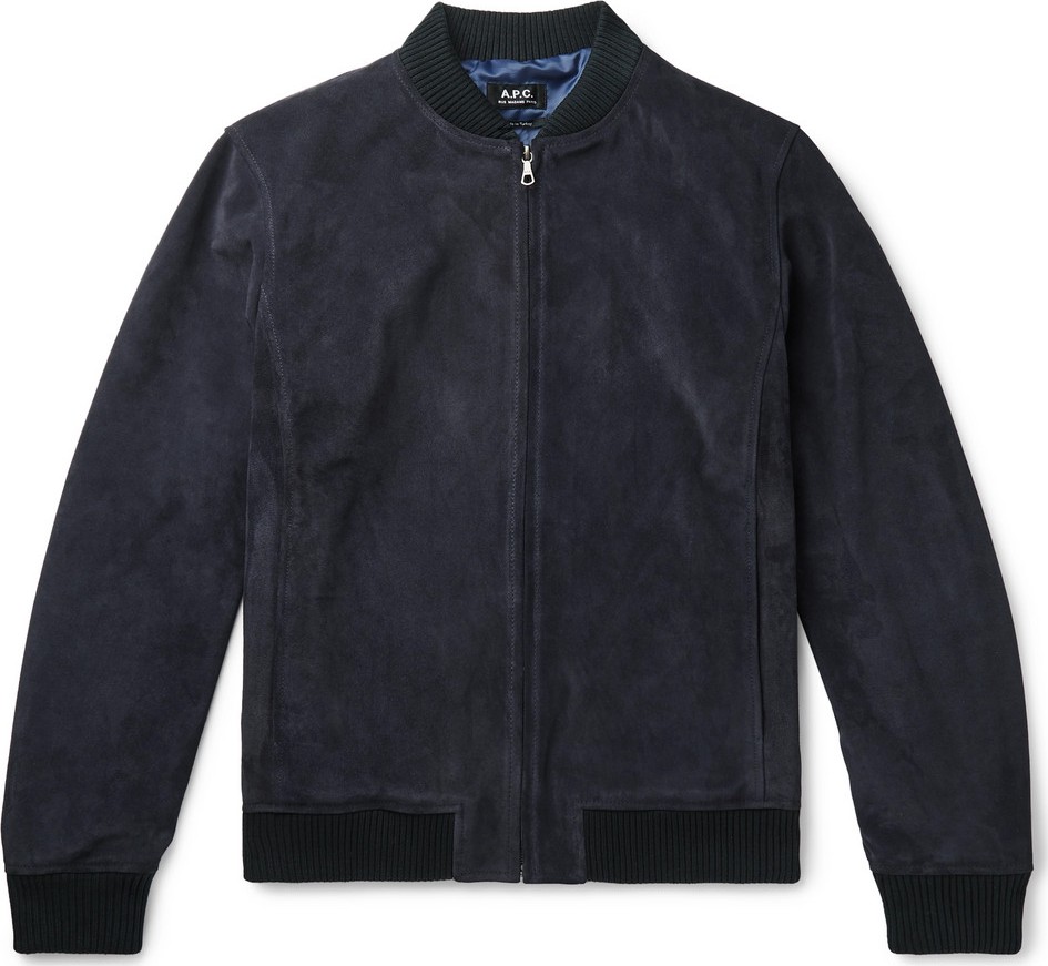 A.P.C. Bryan Suede Bomber Jacket