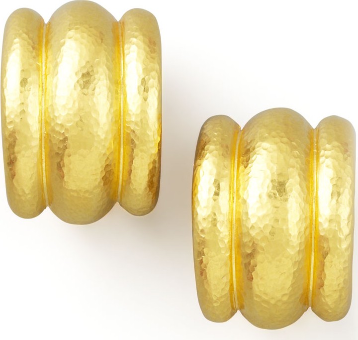 Elizabeth Locke Amalfi 19k Gold Huggie Earrings