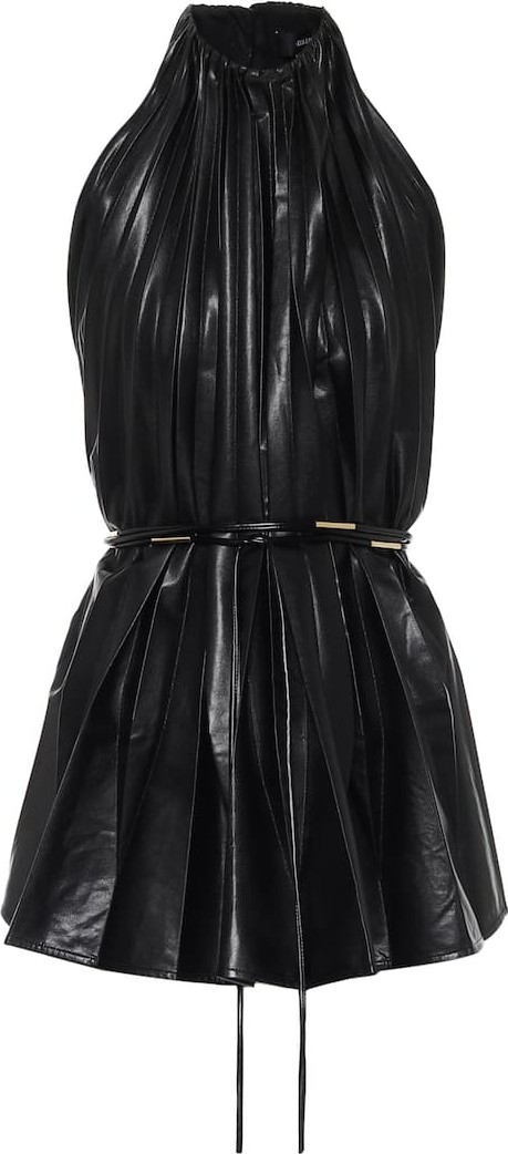 Ellery Philodemus faux-leather top