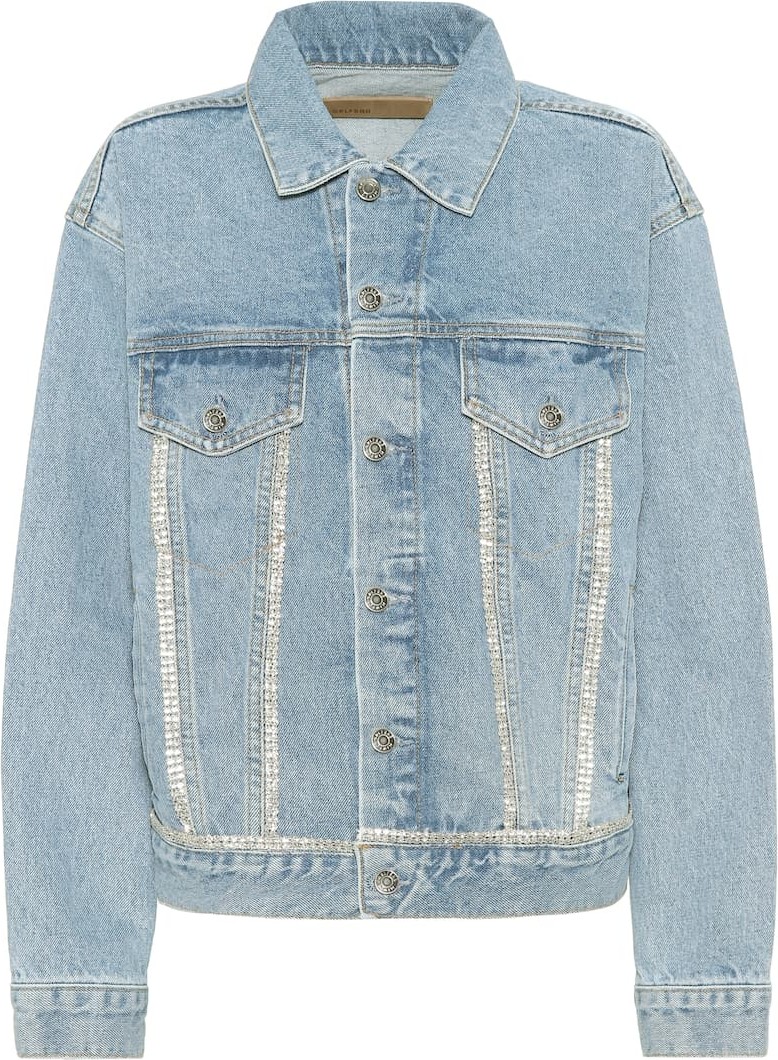 Grlfrnd Kim embellished denim jacket