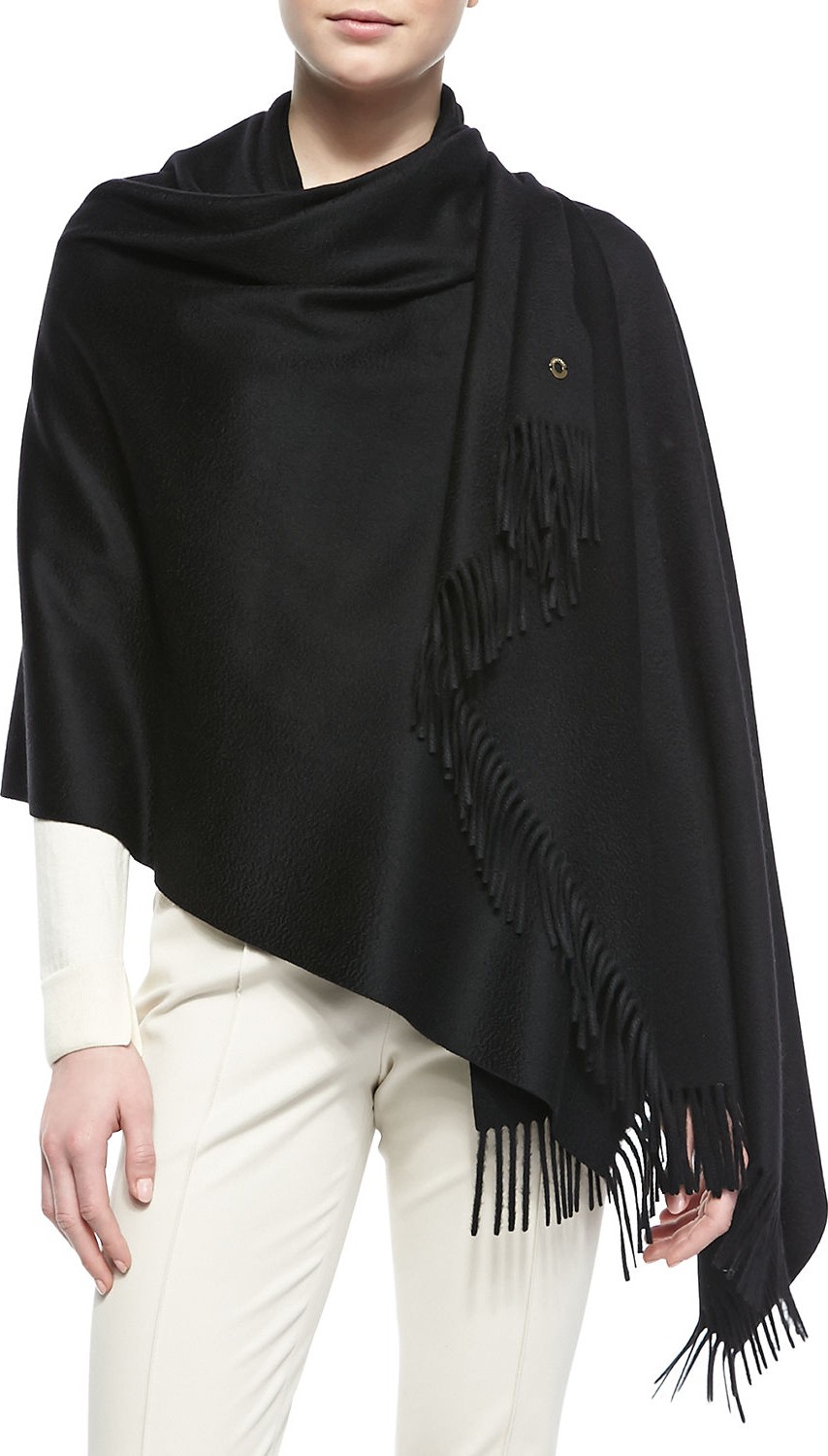 Loro Piana Cashmere Fringe-Trim Opera Stole