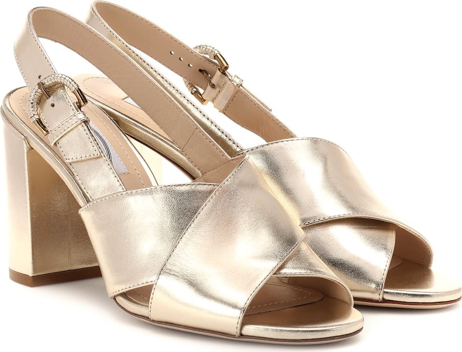 Tod's Metallic leather sandals