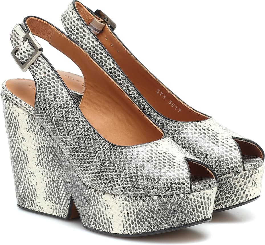 Robert Clergerie Dylan leather plateau sandals