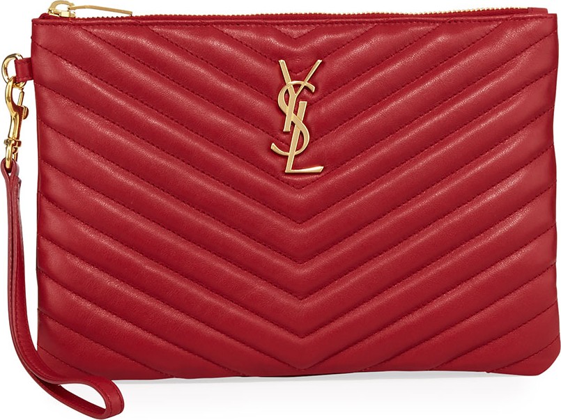 Saint Laurent SM FLAT ZPTP MONOGRAMME O CA