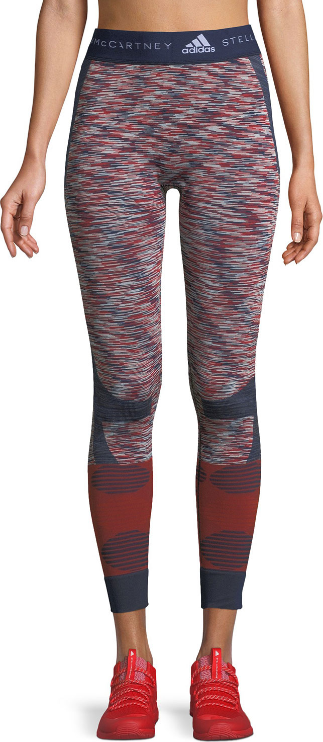 Adidas By Stella McCartney Seamless Space-Dye Yoga Tights