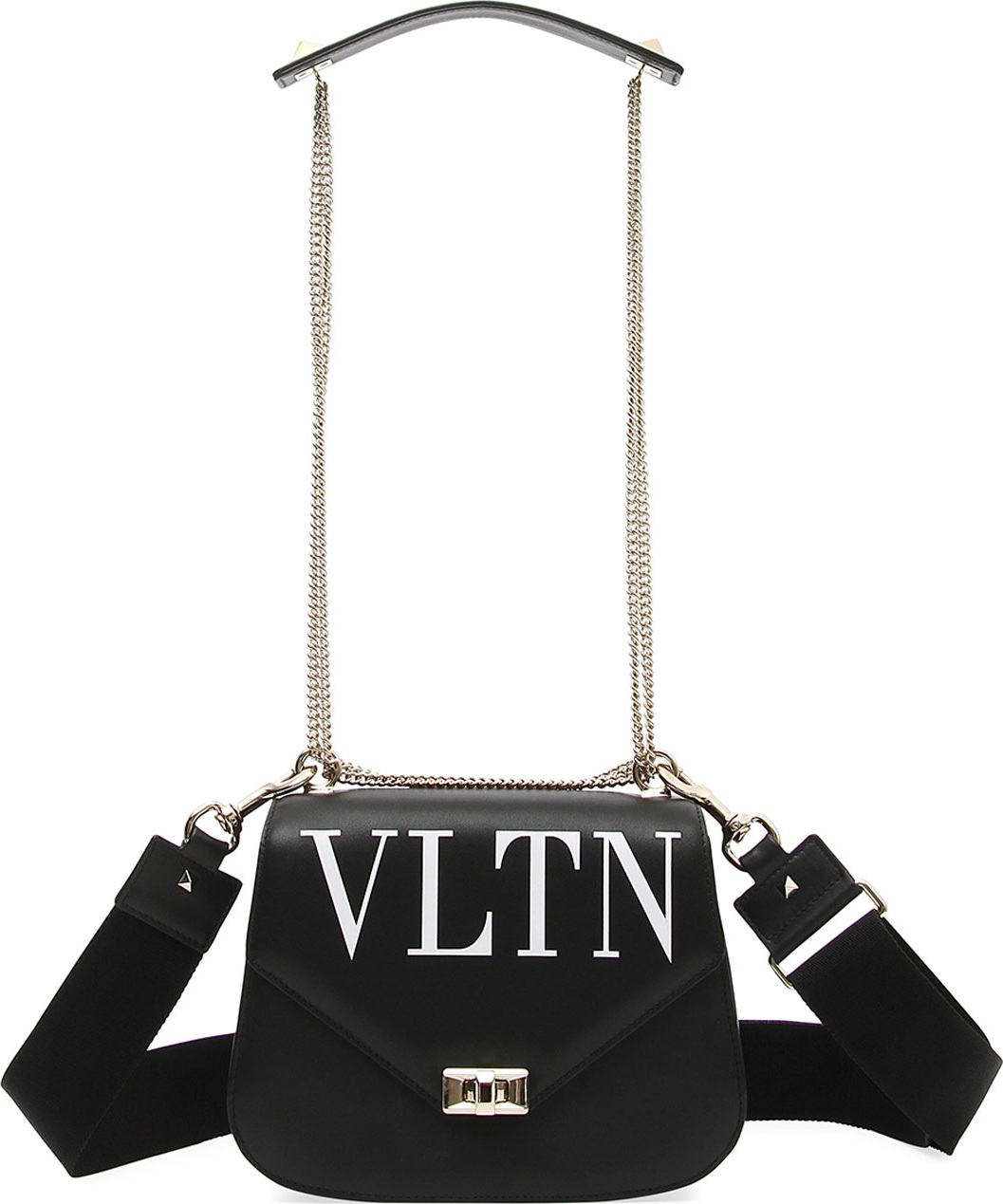 Valentino VLTN Smooth Leather Chain Shoulder Bag
