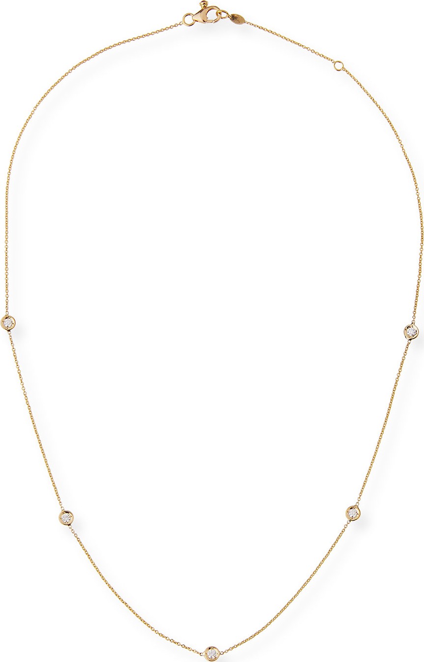 Roberto Coin 18k Gold Diamond Station Necklace