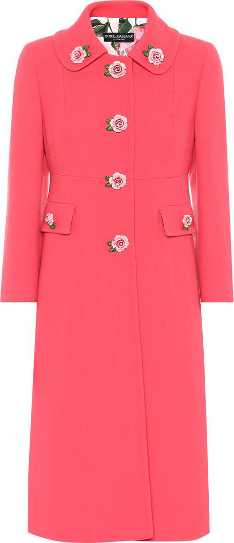 Dolce & Gabbana Embellished wool crêpe coat