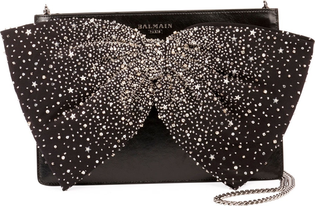 Balmain Mini Domaine Knot Brode Pouch Bag