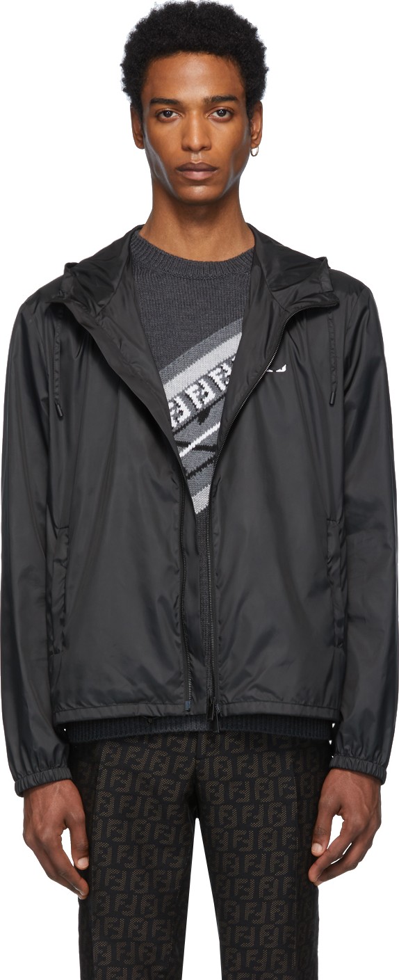 Fendi Black Bag Bugs Track Jacket