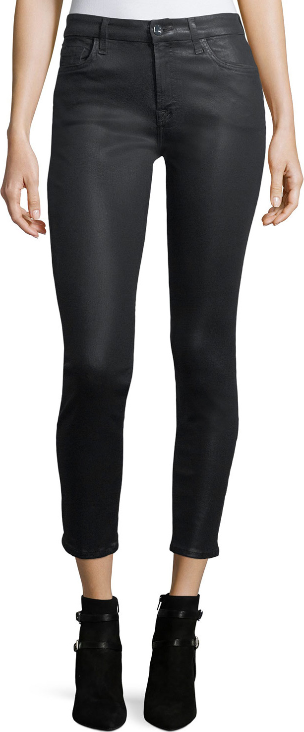 Jen7 Coated Skinny Ankle Jeans