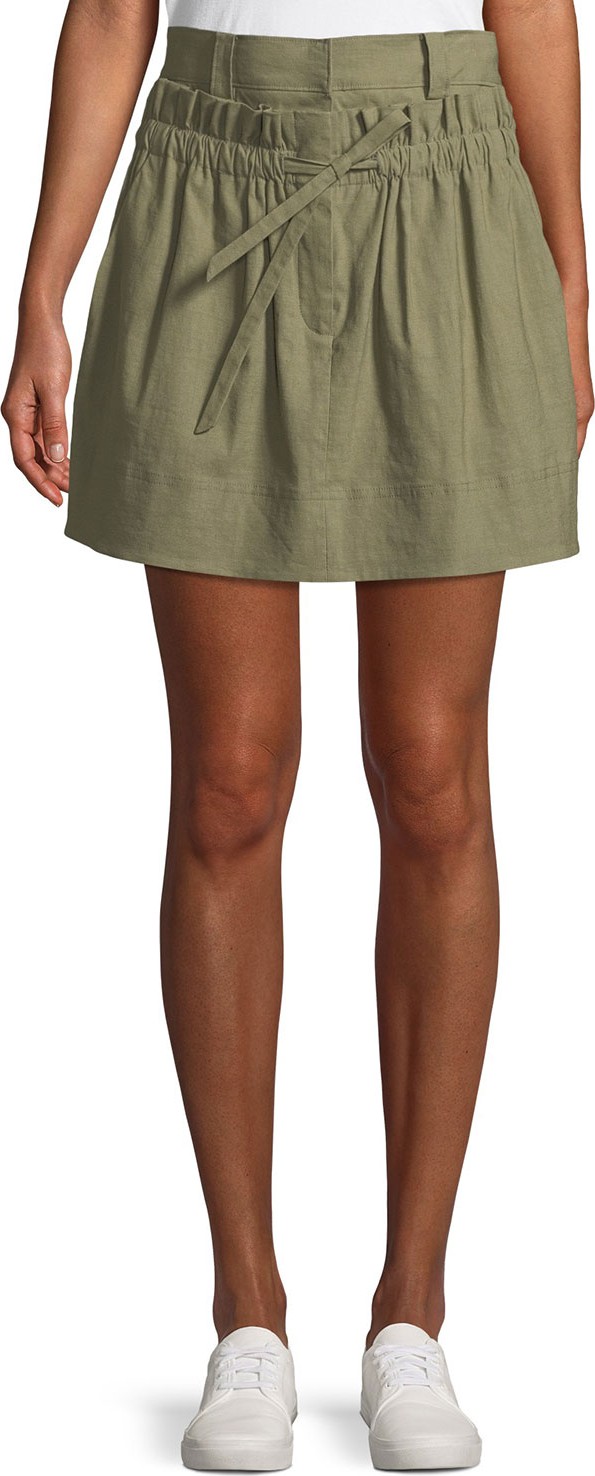 A.L.C. Kent High-Waist Tie-Front Skirt