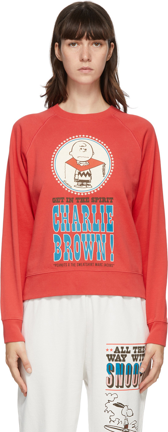 MARC JACOBS - Red Peanuts Edition French Terry Sweatshirt
