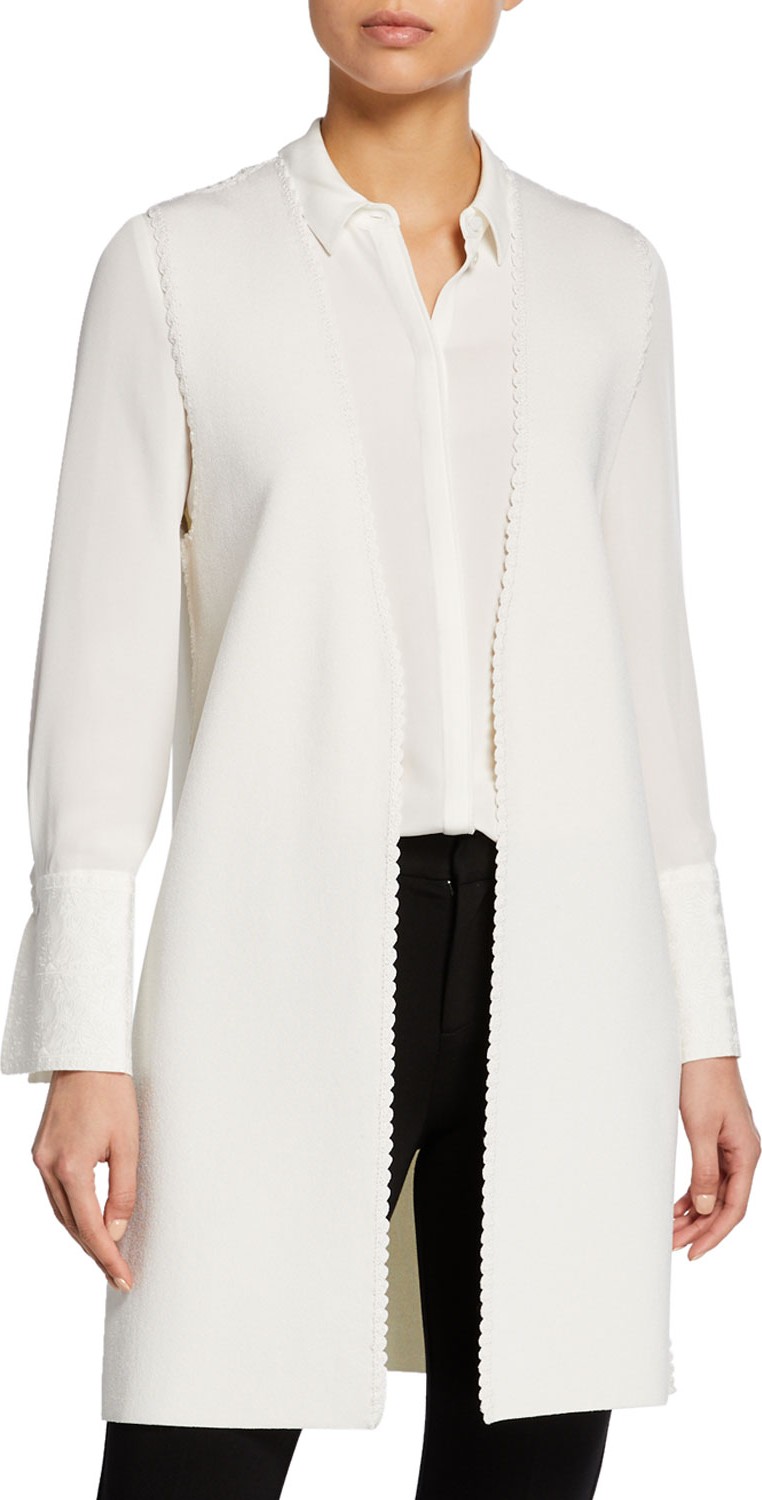 KOBI HALPERIN Edna Sleeveless Scalloped Sweater