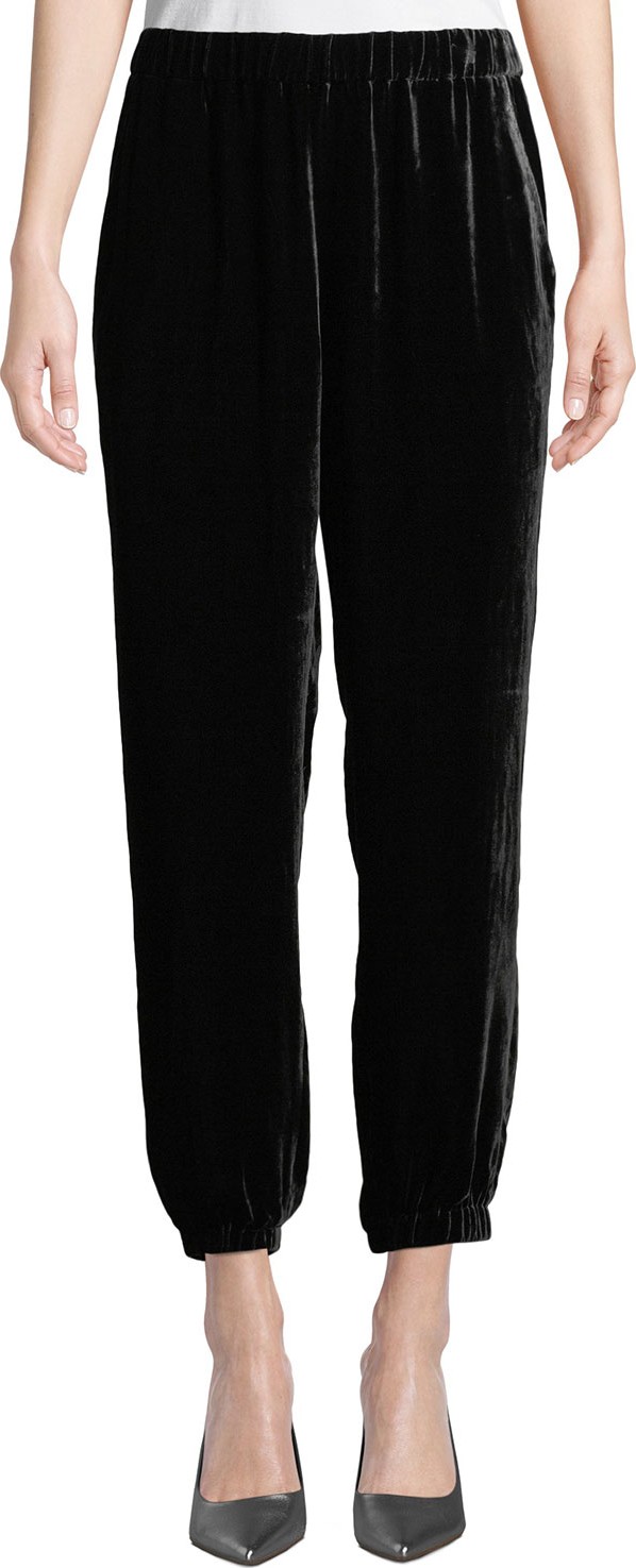 Eileen Fisher Slouchy Velvet Ankle Pants