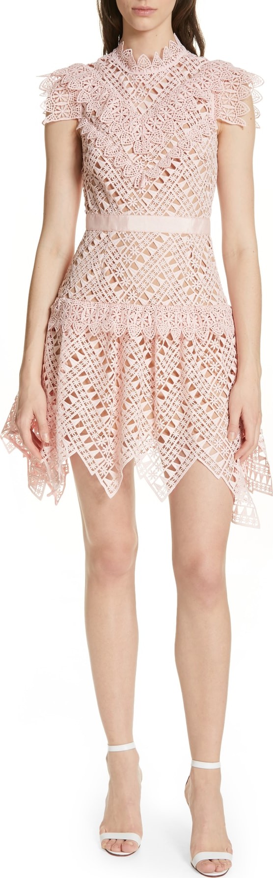 Self Portrait Triangle Lace Minidress