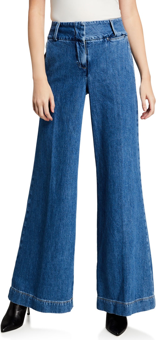 FRAME DENIM Metropolitan Wide-Leg Denim Pants